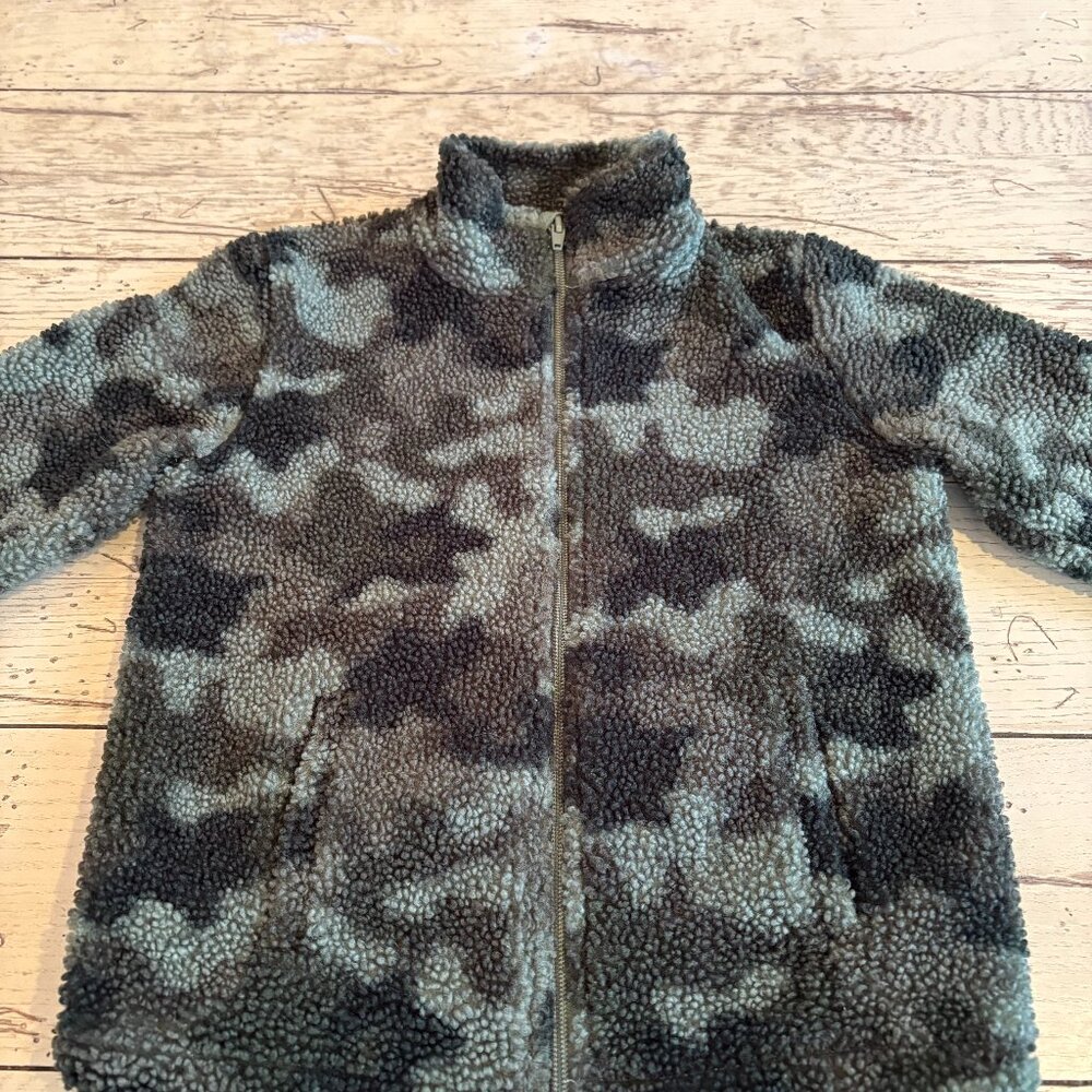Okie Dokie Boy's Sherpa Camo Zip Jacket, 5T